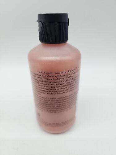 Philosophy Pink Chocolate Macaroon 3 in 1 shampoo gel doccia bagno a bolle 6 oz NUOVO - Foto 2 di 2