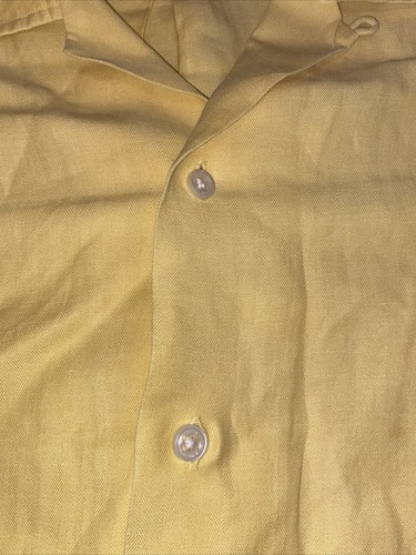 Polo Ralph Lauren Yellow Loop Collar Short Sleeve Button Down Men’s Size Large - Picture 5 of 11