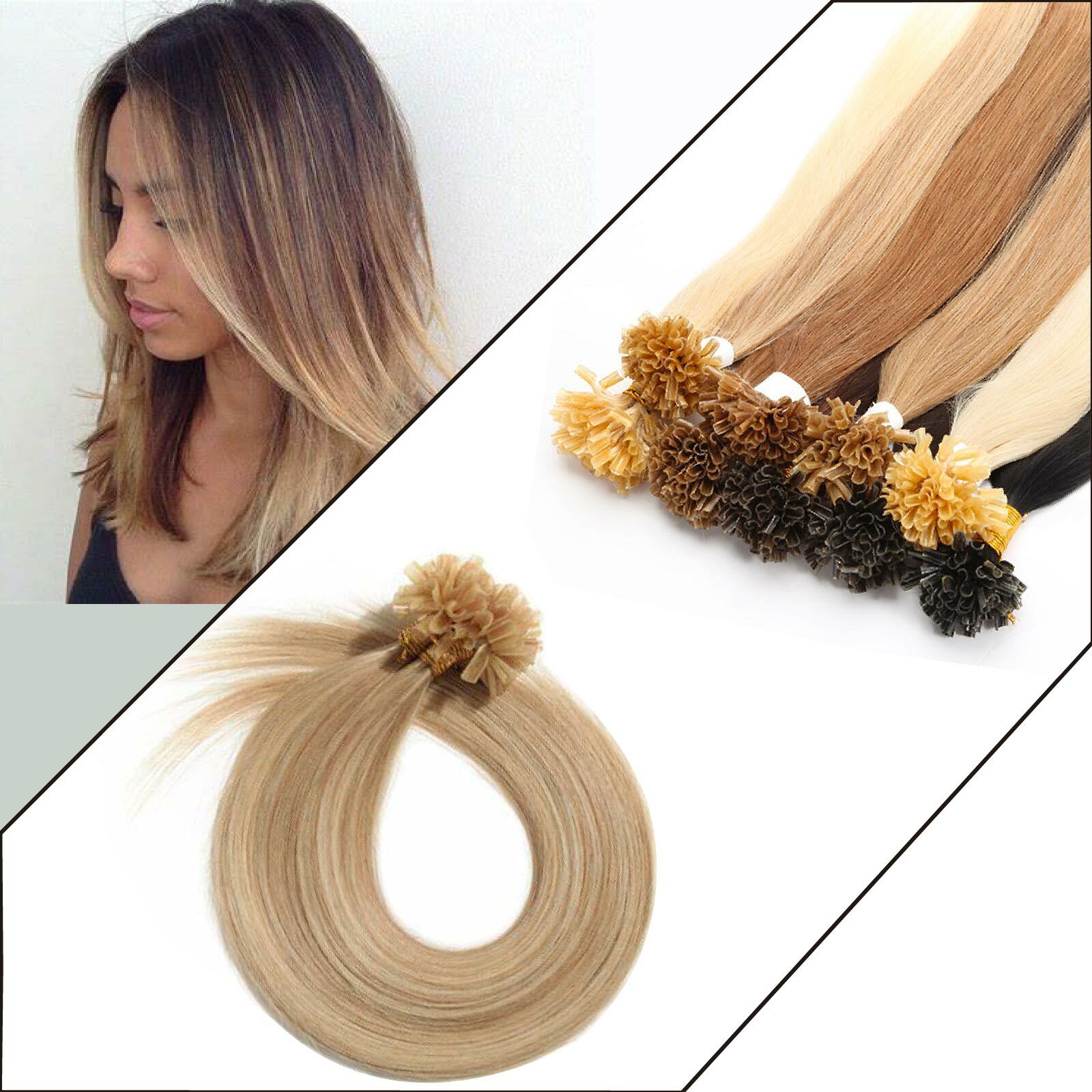Deluxe 100% Human Hair Extensions Keratin Nail U Tip Premium Amazing Hair | eBay Deluxe 100% Human Hair Extensions Keratin Nail U Tip Premium Amazing Hair | eBay