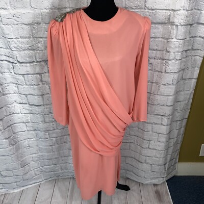 Lee Simone drape sheath dress woman size 15/16