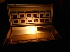 Vintage GLENWOOD Portable SLIDE VIEWER SORTER No S721 Built In Light Metal Case