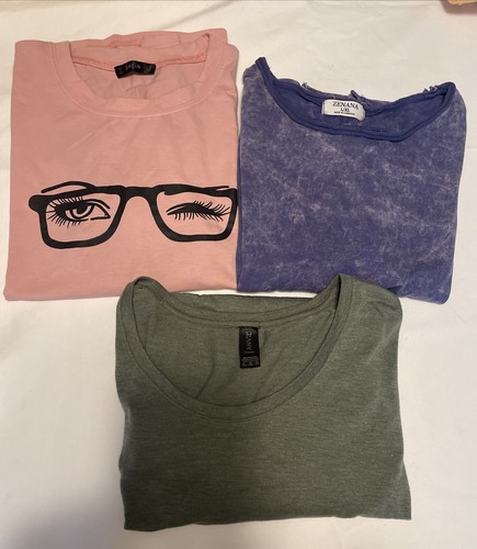 Lot Of Three Shirts SHEIN, Zenana& Anvil Size Xl Pre Owned