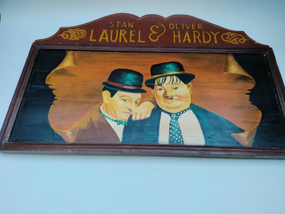 Laurel And Hardy Vintage Wooden Sign Wall Art 24