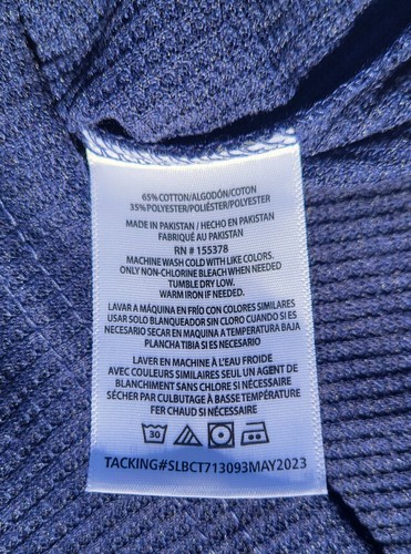 Camisa Realtree Para Hombres Mediana Azul Tejida Manga Larga Henley Pullover Aire Libre Comodidad - Imagen 5 de 10