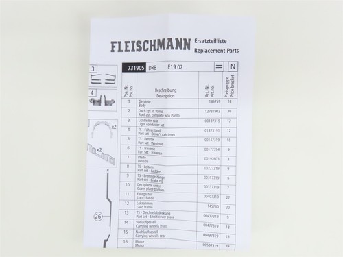 N Fleischmann 731905 DB German Federal Era III E19 Electric #02 - DCC Ready - Picture 12 of 14