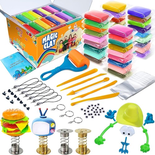 Creative Arts & Crafts Magic Clay Kit for Kids - 36 Colors, Tools & Project Book - Picture 3 of 8