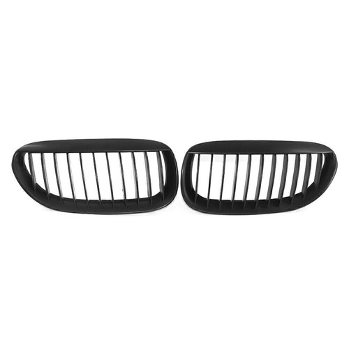 Front Bumper Upper Mesh Grille Fit BMW E63 Coupe M6 E64 Cabrio M6 Matte Black - Picture 2 of 6