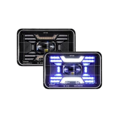 Pair 4X6" LED Headlights Hi/Lo DRL Turn Lamp For Chevrolet Monte Carlo 1980-88 - Picture 11 of 12