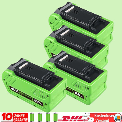 NEU 40Volt 8.0Ah Für Greenworks 40V Akku G-MAX 29462 29472 29252 Li-Ion Batterie