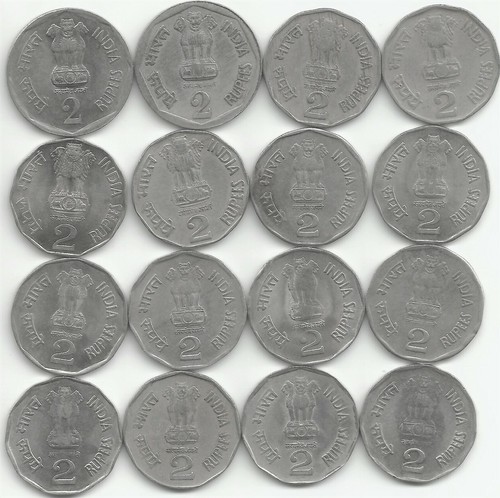 India Rupees 2, XF/UNC Set of 16 Commemorative Coins minted between 1982-2003 - Picture 2 of 2