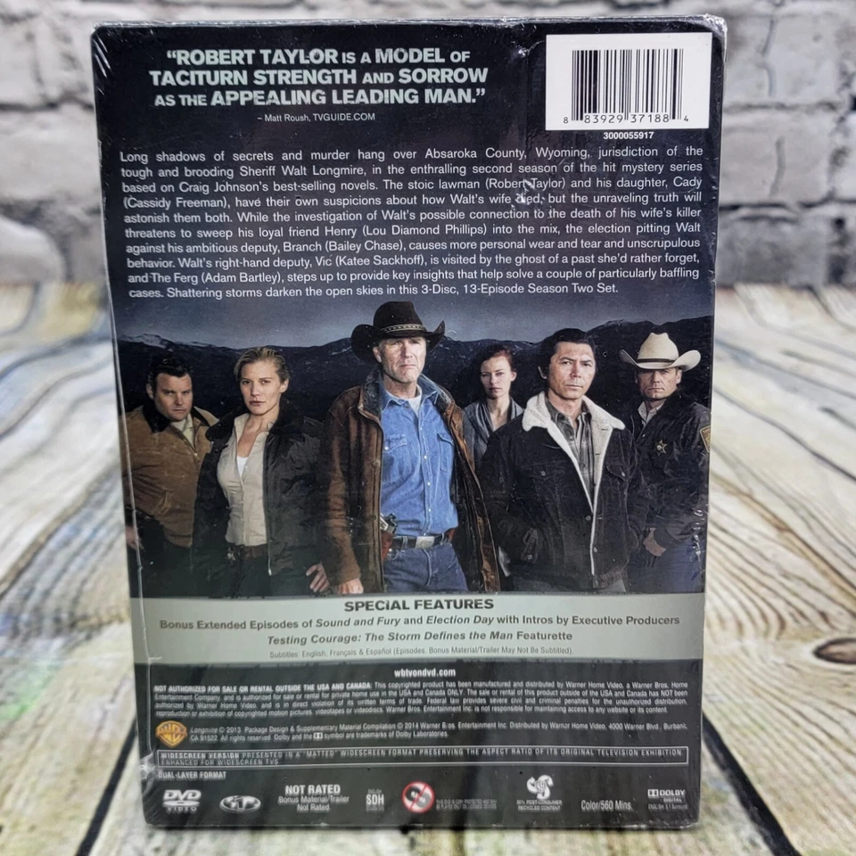 Longmire Season 2 DVD 2014 3-Disc Set NEW Sealed Widescreen A&E Western Series - Image 2 of 3