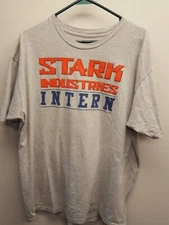 Iron Man - Stark Industries Intern Mens T-Shirt Size 2XL Gray Marvel