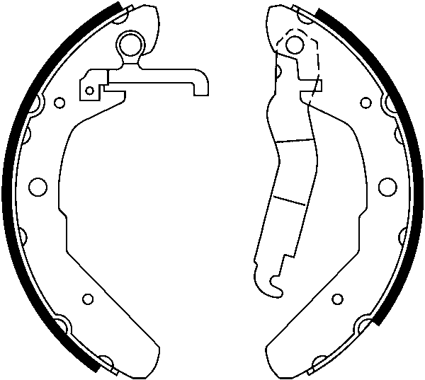 ATE Bremsbackensatz Mit Hebel Hinten Rechts Links FüR VW Transporter T3-image