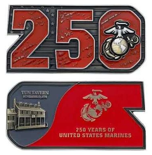 2025 U.S. Marines USMC 250th Anniversary - CHALLENGE COIN 4" X 2"