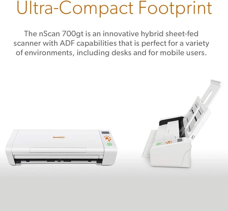Ambir nScan 700gt Hybrid Duplex Document Scanner for Windows PC - Image 4 of 4