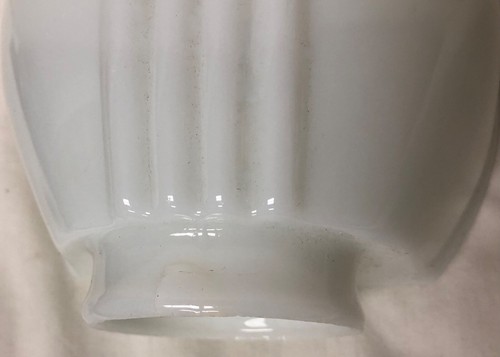 ART DECO DE COLECCIÓN VIDRIO LECHE PANTALLA LUZ APLIQUE PARED BAÑO CUELLO DE CISNE 2 1/4" INSTALADOR - Imagen 11 de 14