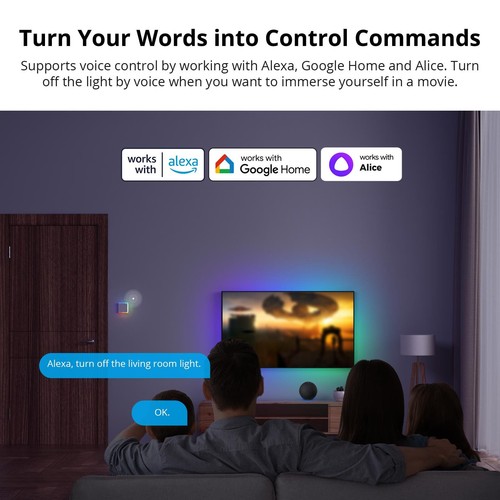 SONFF T5 Smart Full Touch Wandschalter 86 Typ LED Lichtschalter 1/2/3 Gang Stimme - Bild 10 von 36