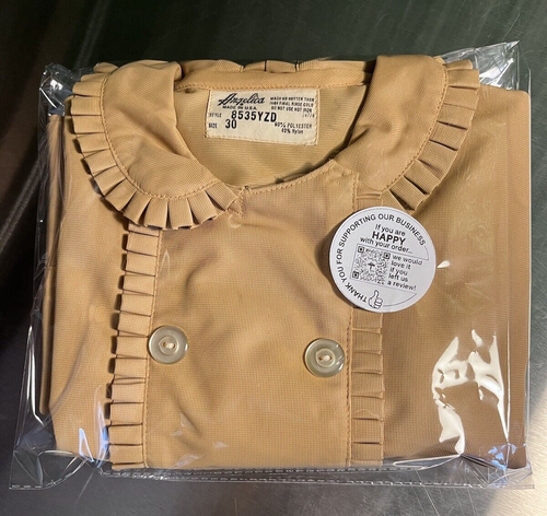 RARE! Vintage ANGELICA Uniform? Dress Size-30 Mustard Yellow Short Sleeve USA - Picture 21 of 21