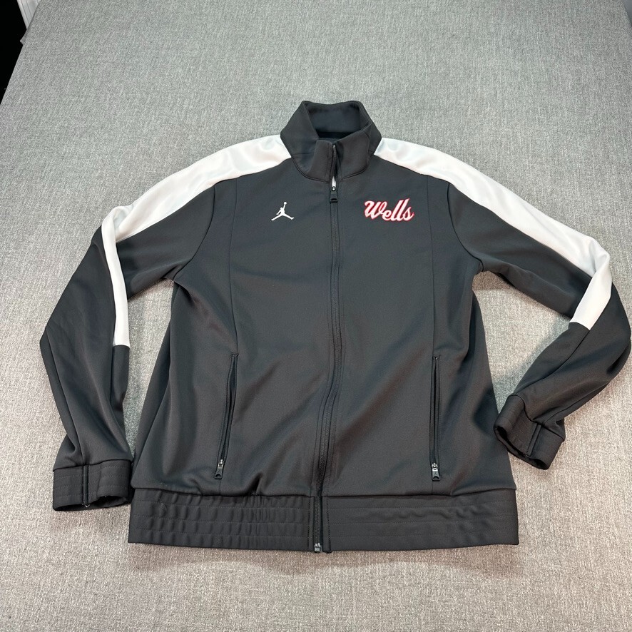 トップス archive Nike jordan satin track jacket Vintage Nike Air Jordan Track Jacket Mens Large Black Full