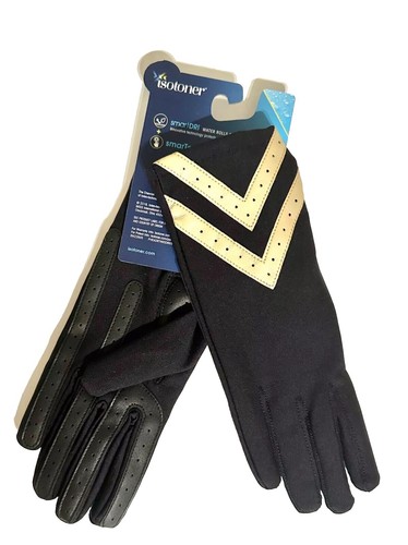 Isotoner SmartDRI SmarTOUCH Gloves Womens L/XL Spandex Lightweight Black- NWT - Bild 2 von 3