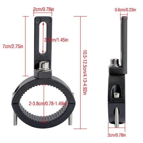 2x Motorrad Scheinwerfer Halter Lampenhalter Scheinwerfer Halterung 20mm-38mm - Picture 9 of 10