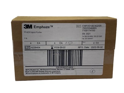 (4) 3M Emphaze 5.9 x 4.3cm BV1 AEX Hybrid Purifier EMP201AEX020R Exp 2024