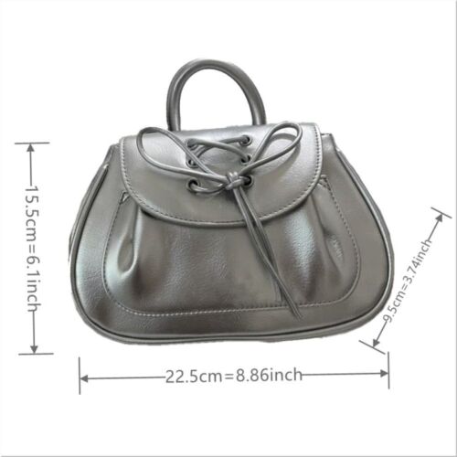 Multifunctional Vintage School Bag Bow Element Handbag Shoulder Bag - Picture 2 of 5