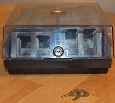 Vintage Acco 3.5 Inch Diskette Flip Top Storage Tray with Lock Floppy Disc Case