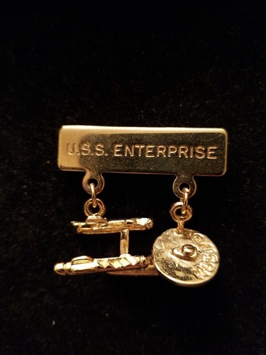 Pin colgante vintage de tripulación de Star Trek USS Enterprise y pasador de Hollywood - Imagen 2 de 8