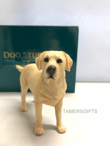 NEW Leonardo Realistic Golden Labrador Black Labrador Lab Dog Ornament Gift Box - Picture 8 of 13