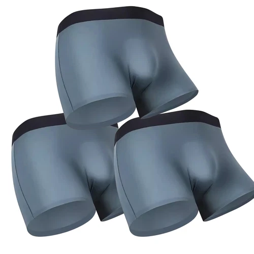 3 PIEZAS Hombres 3D-Bolsa Boxer Calzoncillos Anti-Rozaduras Ropa Interior Seda Hielo Transpirable - Imagen 30 de 38