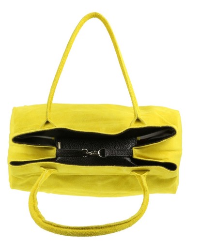 Expandable Italian Genuine Suede Leather Vera Pelle Shoulder Bag Top Handle - Picture 71 of 143