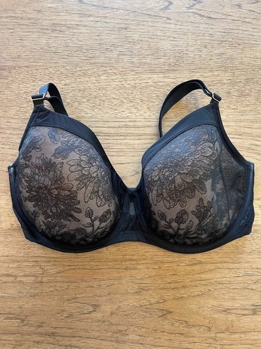 SOMA Intimates Black Lace 32DD Lightest Lift Perfect Coverage Bra Underwire - Picture 2 of 2