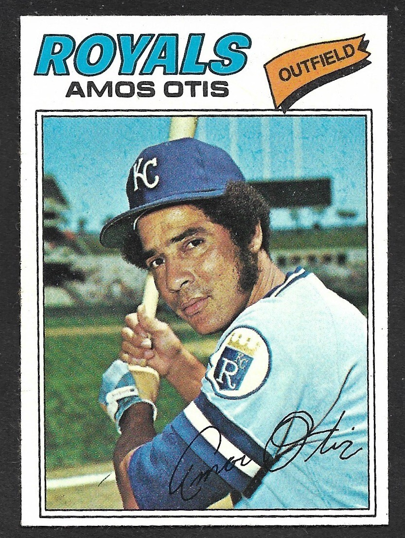 1977 TOPPS #290  Amos Otis  KANSAS CITY ROYALS  EX-MINT  A