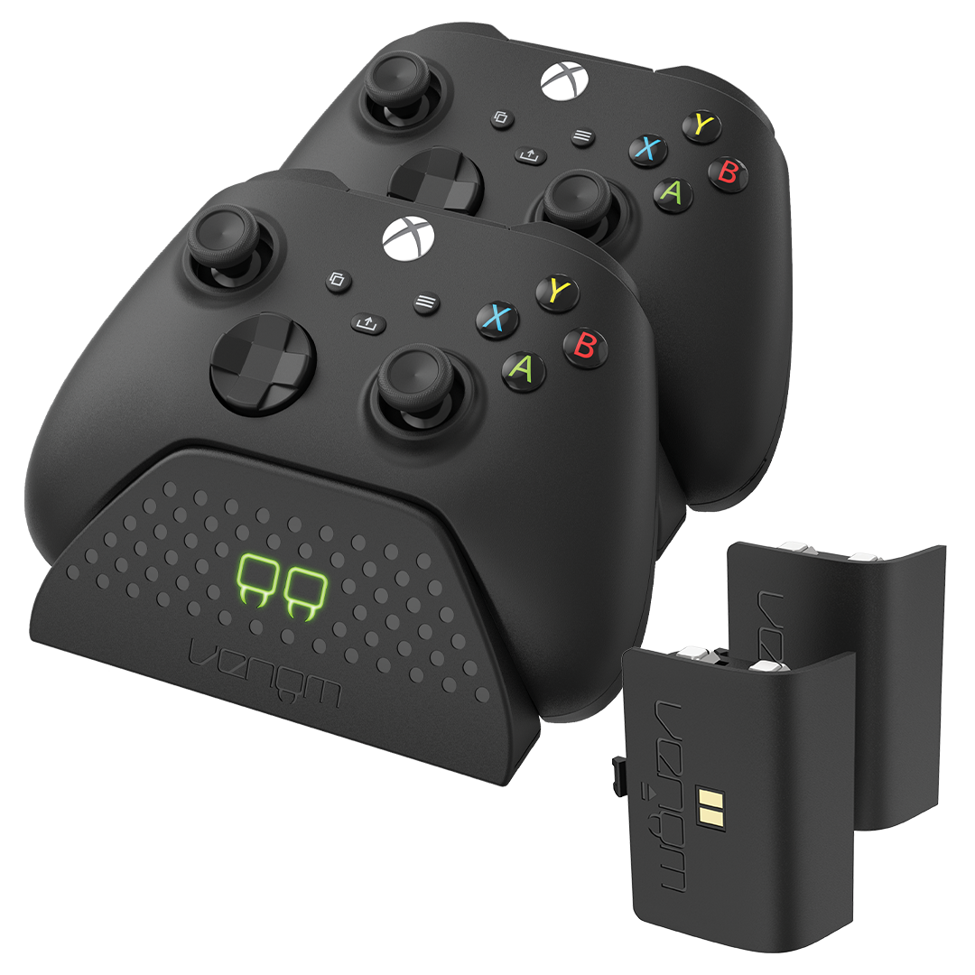 Xbox Series X S Twin Charging Station with Rechargeable Batteries - Black-image