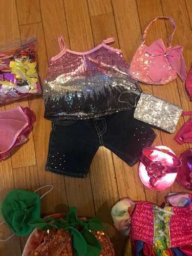 Build A Bear Workshop BBW Lot Of 11 Outfits Clothes Shoes Accesories Halloween - Picture 7 of 10