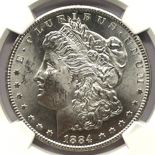 1884-CC Morgan Silber Dollar NGC MS63 - Bild 3 von 4