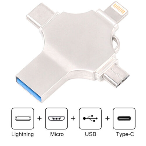 1TB 128GB 4IN1 Memory Stick OTG USB3.0 Flash Drive Storage Pen Android iPhone PC - Picture 15 of 21