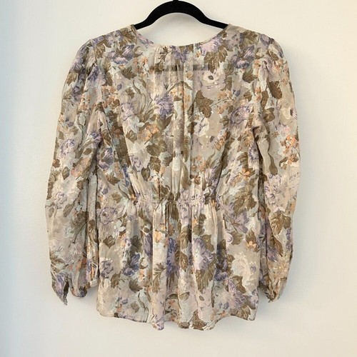 Top Rebecca Taylor Seda Floral Penélope Peplum Talla 0 - Imagen 7 de 7