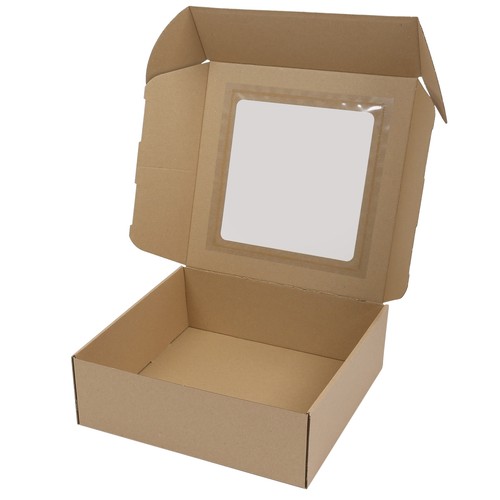 Quadratische Geschenkbox mit Sichtfenster, Geschenkbox, Geschenk 30x30x10 cm - Bild 5 von 12