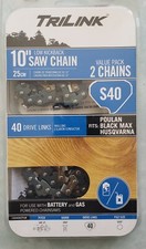 2-Pack TriLink 10" Saw Chain S40 Poulan, Husqvarna, Echo, John Deere 15040X2TLW
