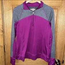 Tek Gear Dry Tek Purple Grey Athletic Wear Lightweight Jacket Women  s sz Large