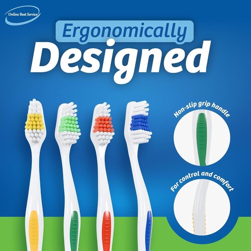 Bulk Toothbrush Set - 100 Classic Medium Soft Toothbrushes for Family and Travel - Picture 5 of 9
