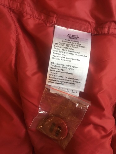 Alpha Industries N-3B Echo Elite Red Winter Jacket Fur Hood Trim Women’s Sz: XS - Picture 8 of 9