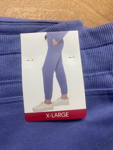Calvin Klein Women's Comfortably Soft Fleece Jogger Sweatpants X-Large Dust Blue - Picture 6 of 7