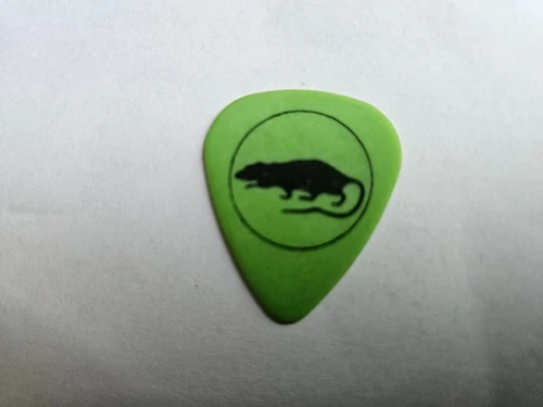 Image: https://i.ebayimg.com/images/g/~JcAAOSwWYtoStl6/s-l500.webp Pearl Jam pick Mike McCready Pick Green Rat666 pick Early 90s RARE - Picture 1 of 2