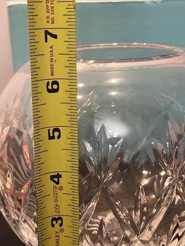 Tiffany & Co 7" Runde Kristall Rose Schale Vase-Neu Offene Box - Bild 4 von 5
