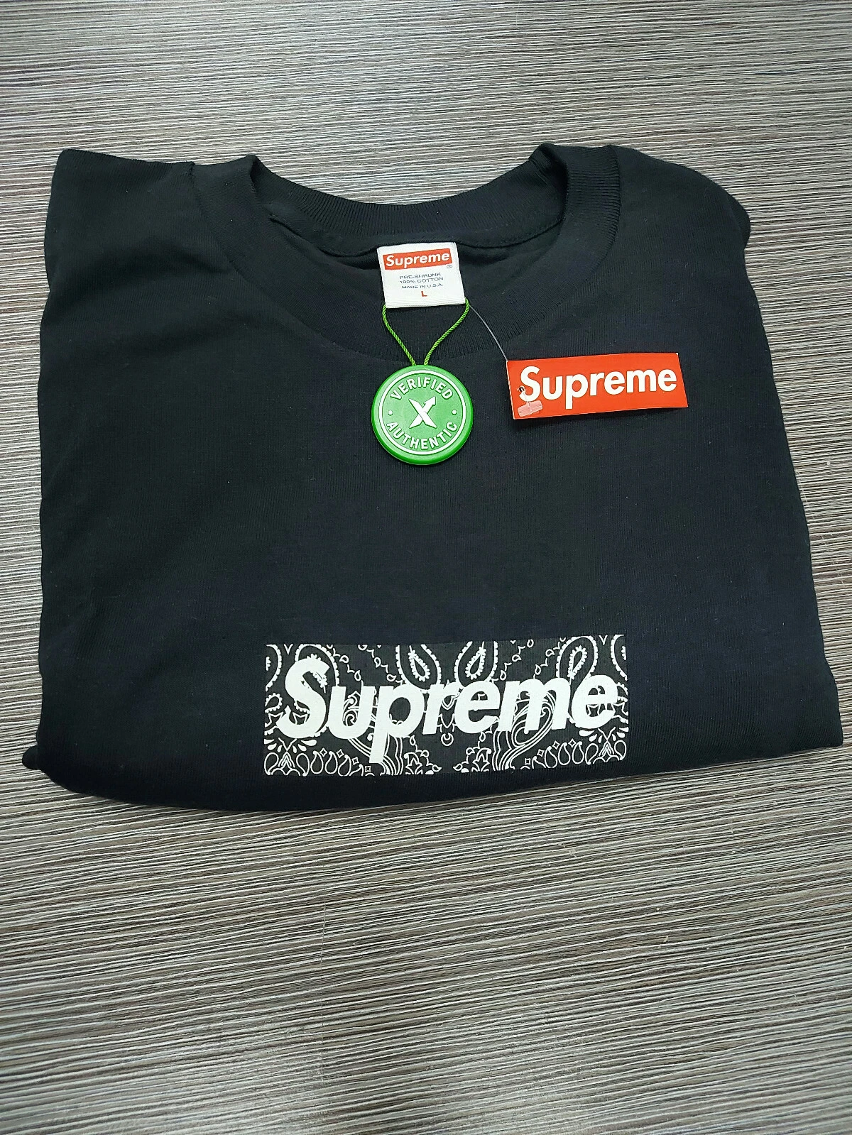 Grand T shirt L noir Supreme