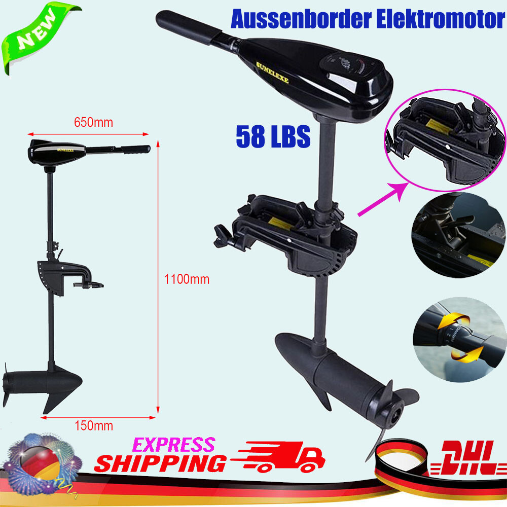 Motore Fuoribordo Elettrico Barca Gommone 3 Pale 58lbs612W 58Lbs Albero corto Motore Fuoribordo Elettrico Barca Gommone 3 Pale 58lbs612W 58Lbs Albero corto