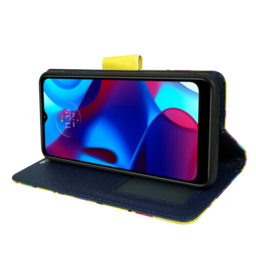 For Motorola Moto G Pure, PU Leather Wallet Phone Case Cover Flip Stand Strap - Picture 20 of 42